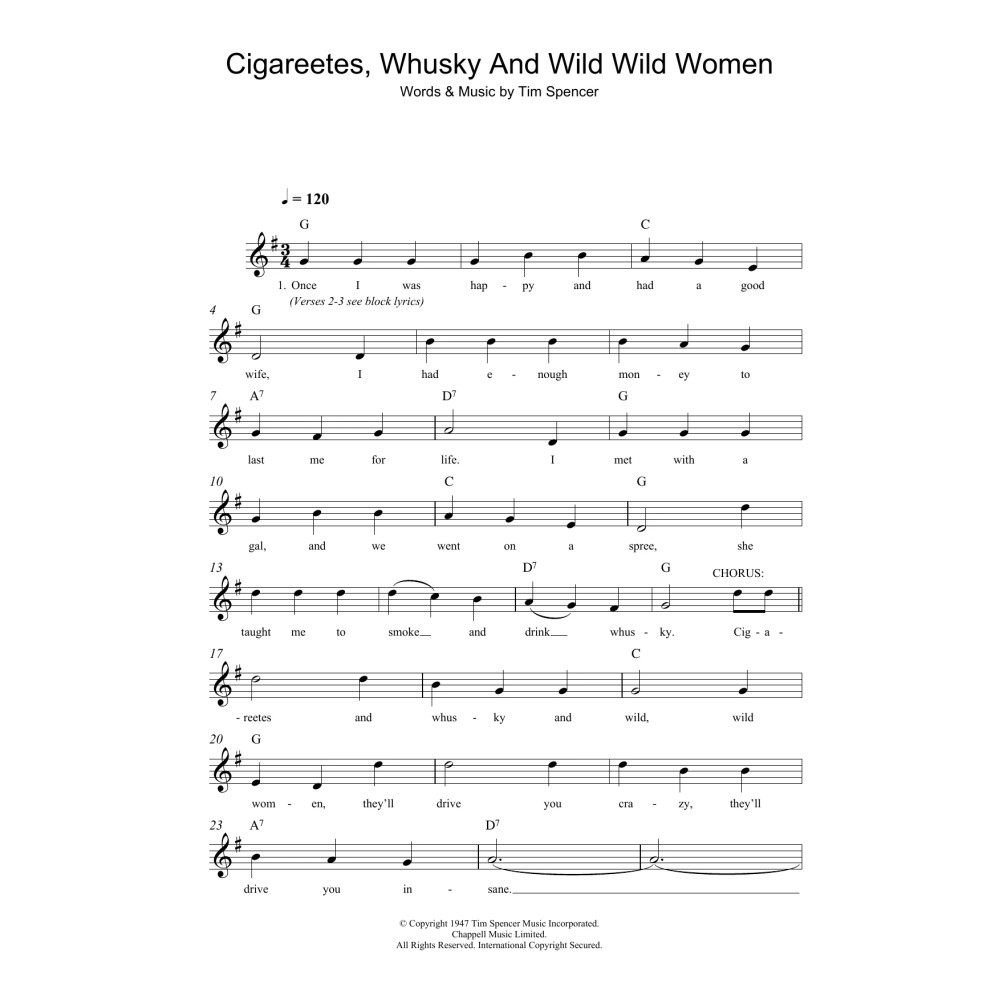 Cigareetes, Whusky And Wild Wild Women