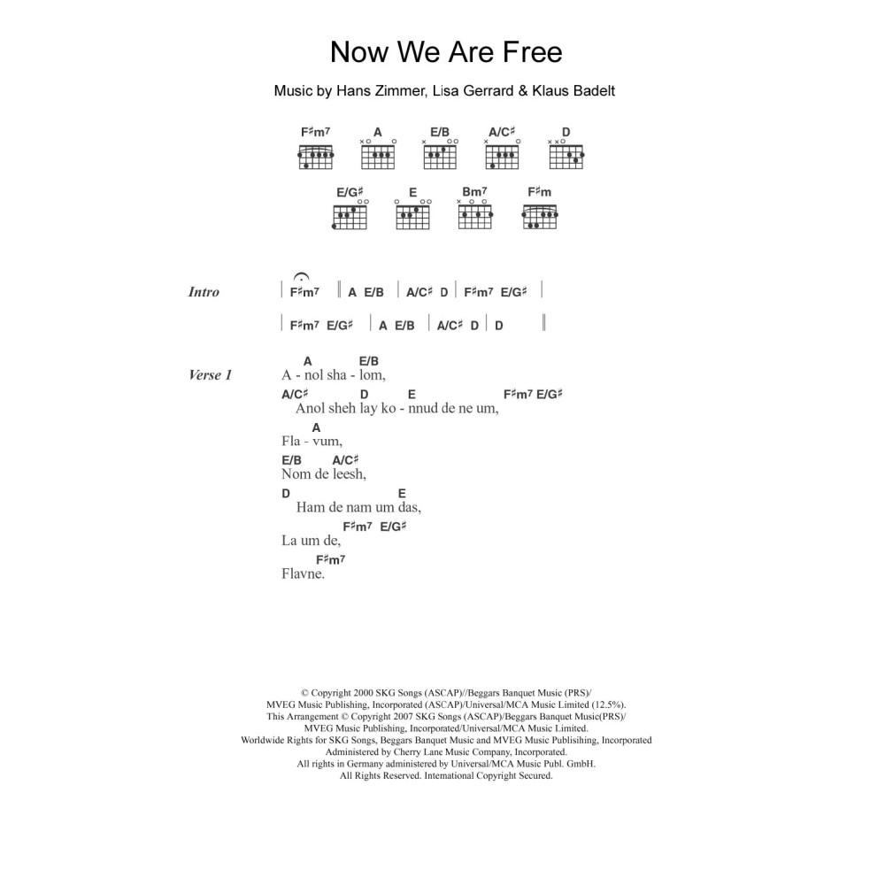 Now We Are Free (from Gladiator)