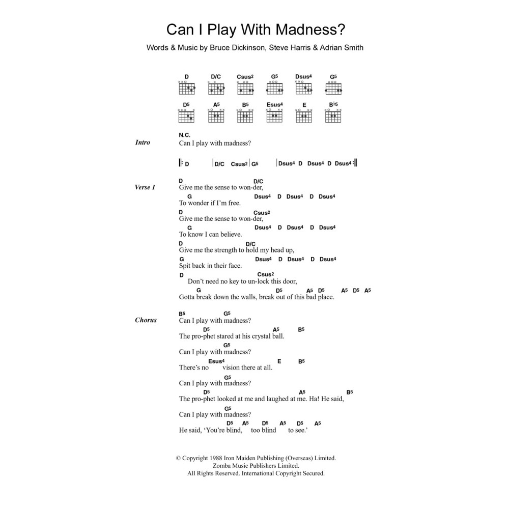 Can I Play With Madness?