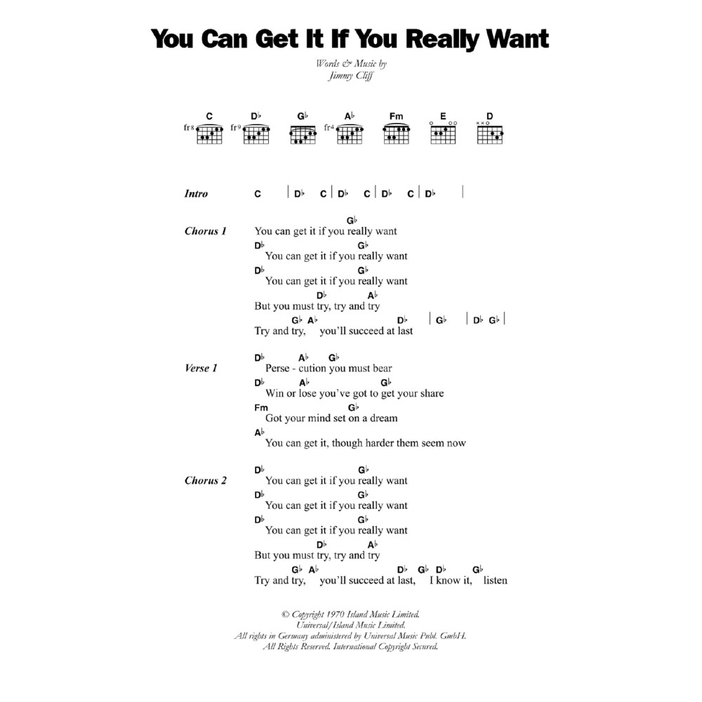 You Can Get It If You Really Want