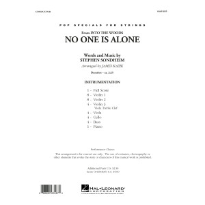 No One Is Alone (from Into The Woods) - Conductor Score (Full Score)