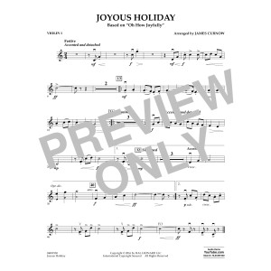 Joyous Holiday (based on Oh How Joyfully) - Violin 1