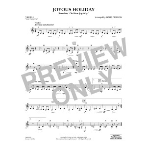 Joyous Holiday (based on Oh How Joyfully) - Violin 3 (Viola Treble Clef)