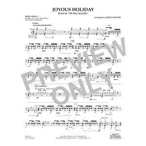 Joyous Holiday (based on Oh How Joyfully) - Percussion 1