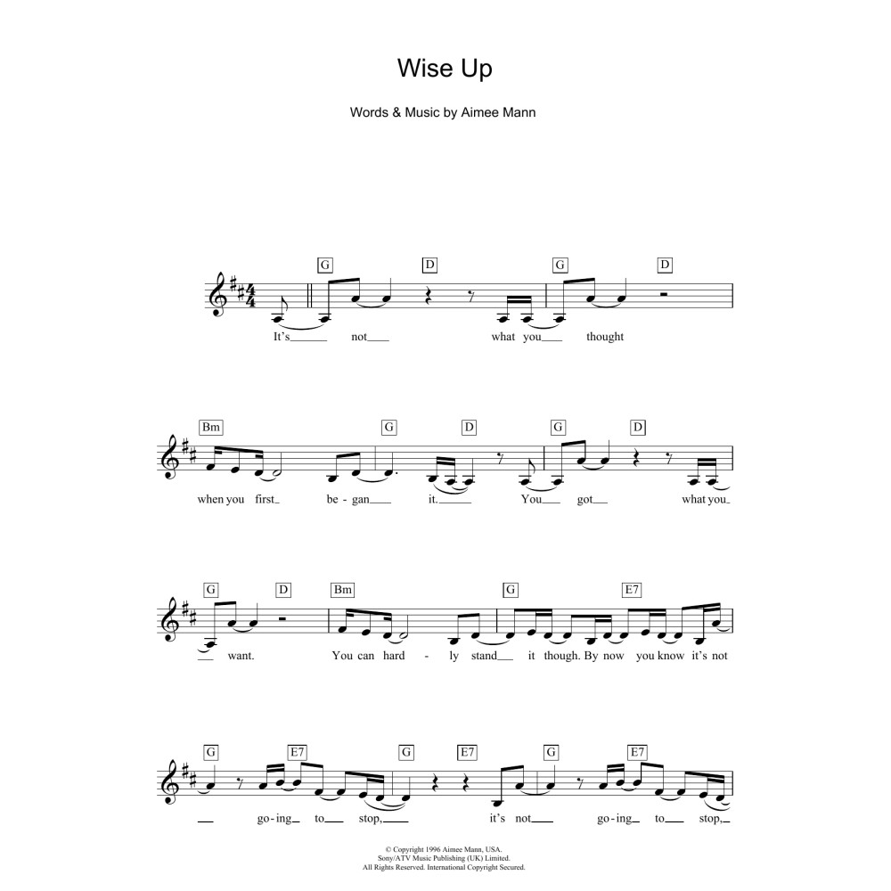 Wise Up (from Magnolia)