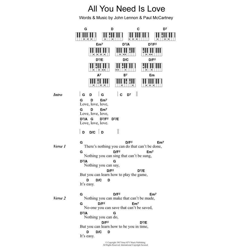 All You Need Is Love
