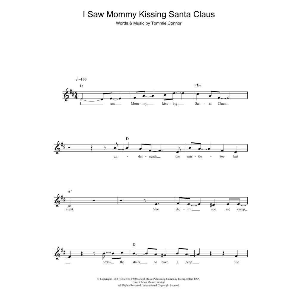 I Saw Mommy Kissing Santa Claus