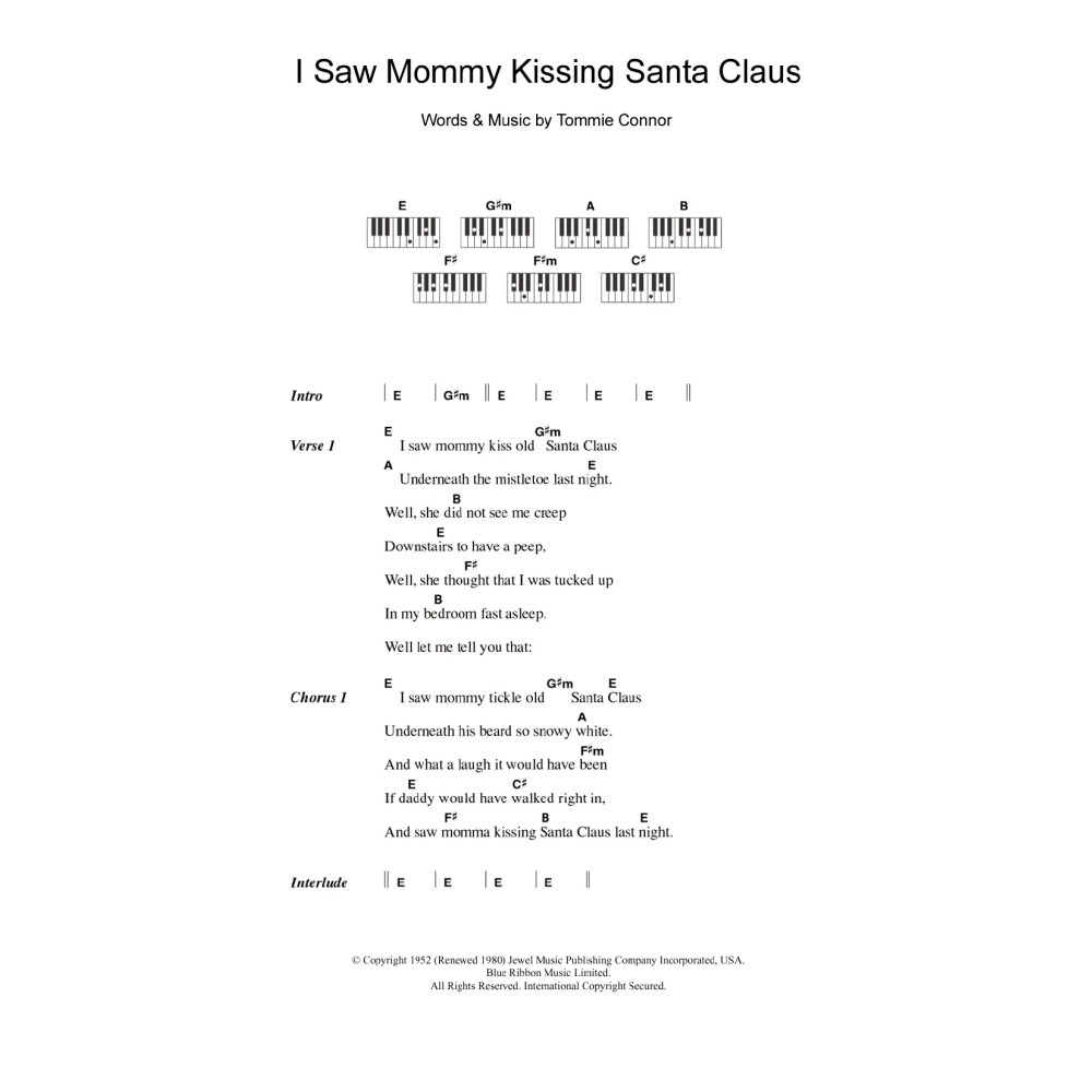 I Saw Mommy Kissing Santa Claus