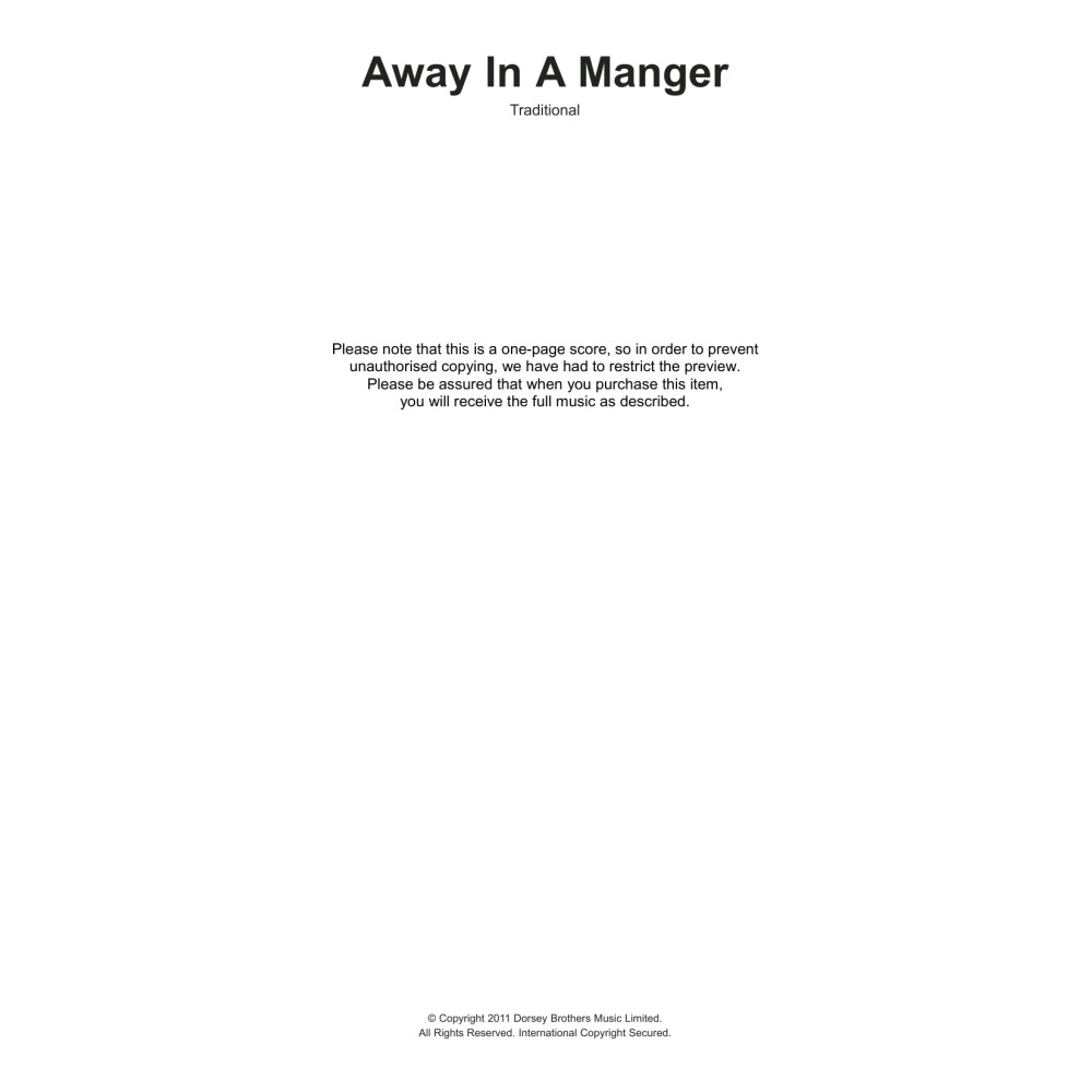 Away In A Manger