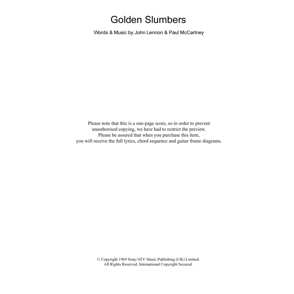 Golden Slumbers