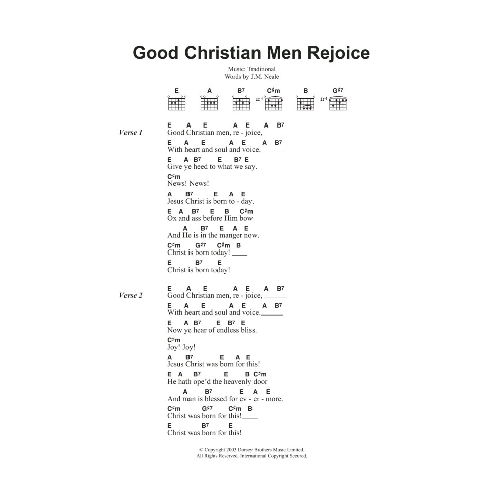 Good Christian Men Rejoice
