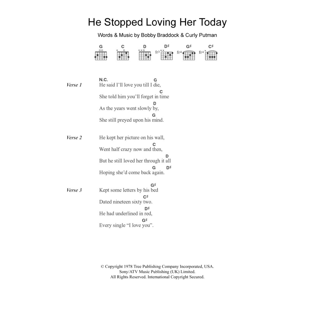 He Stopped Loving Her Today