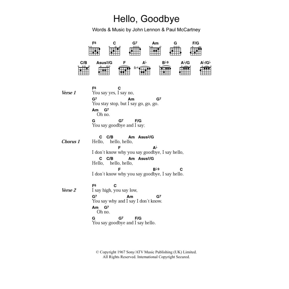 Hello, Goodbye