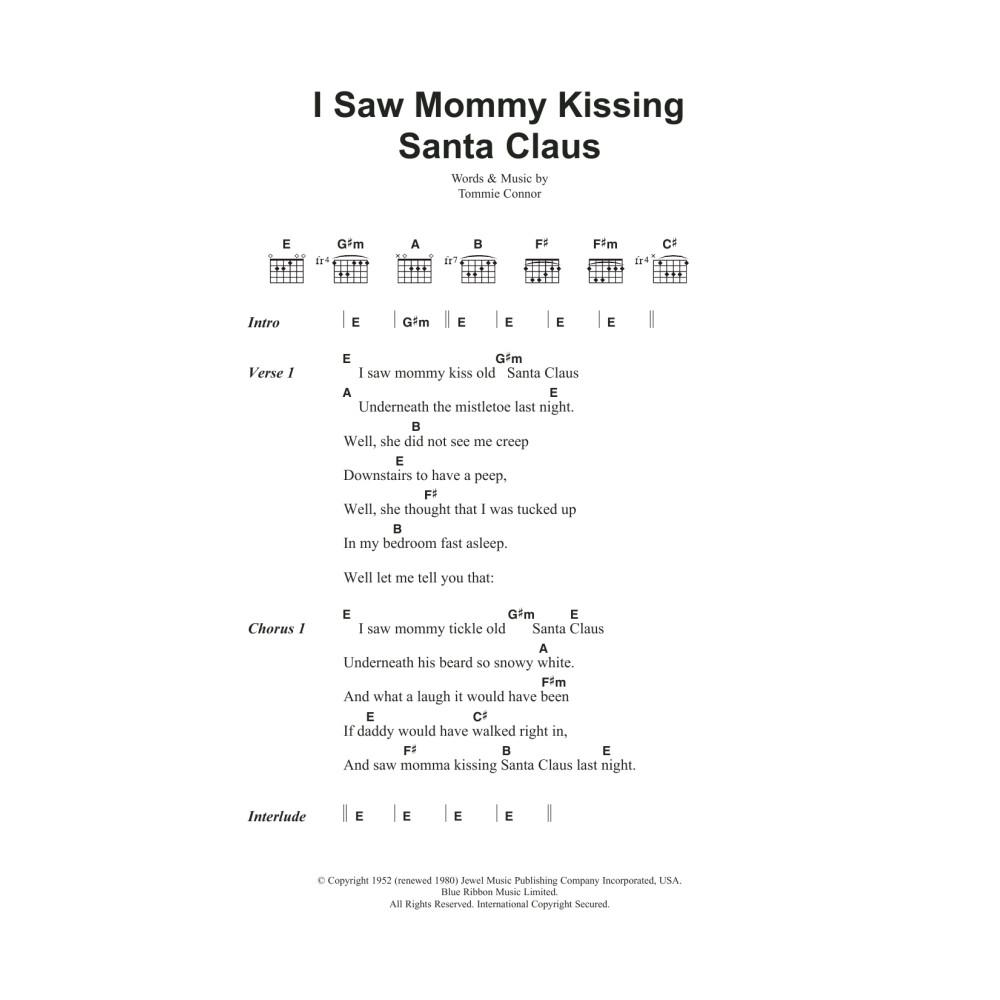 I Saw Mommy Kissing Santa Claus