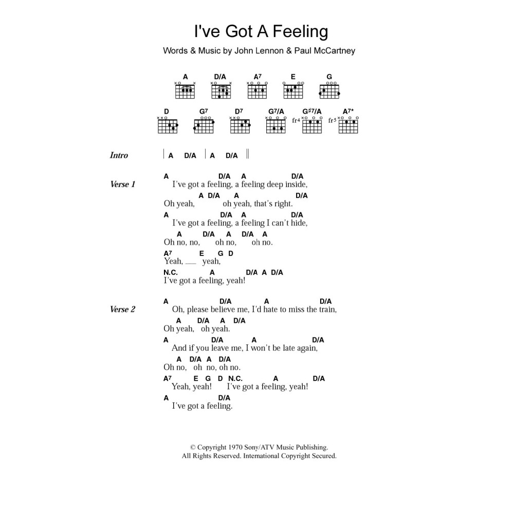 I've Got A Feeling