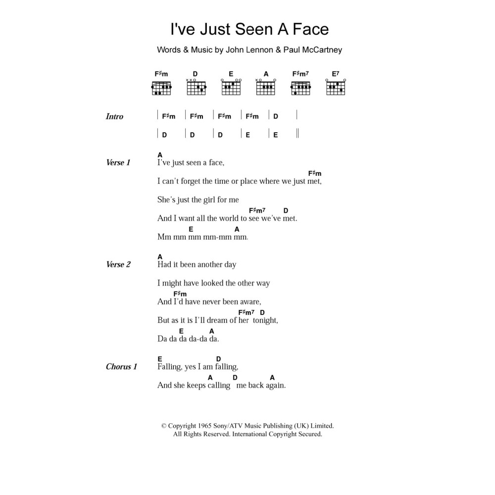 I've Just Seen A Face