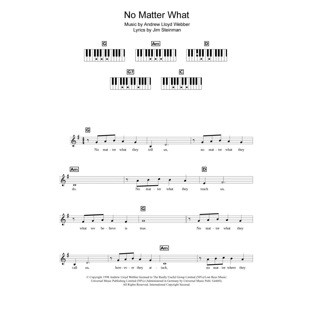 No Matter What (from Whistle Down The Wind)