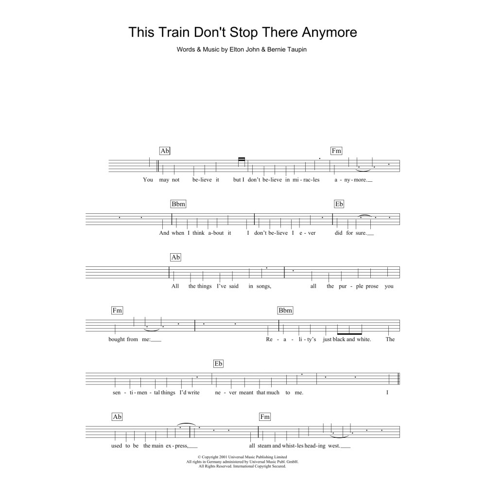 This Train Don't Stop There Anymore