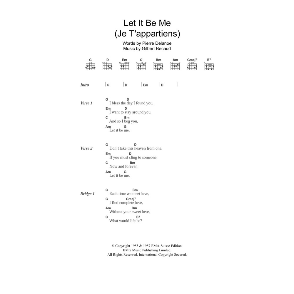 Let It Be Me (Je T'appartiens)