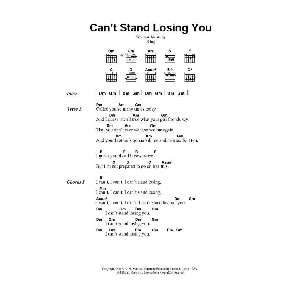 Can't Stand Losing You