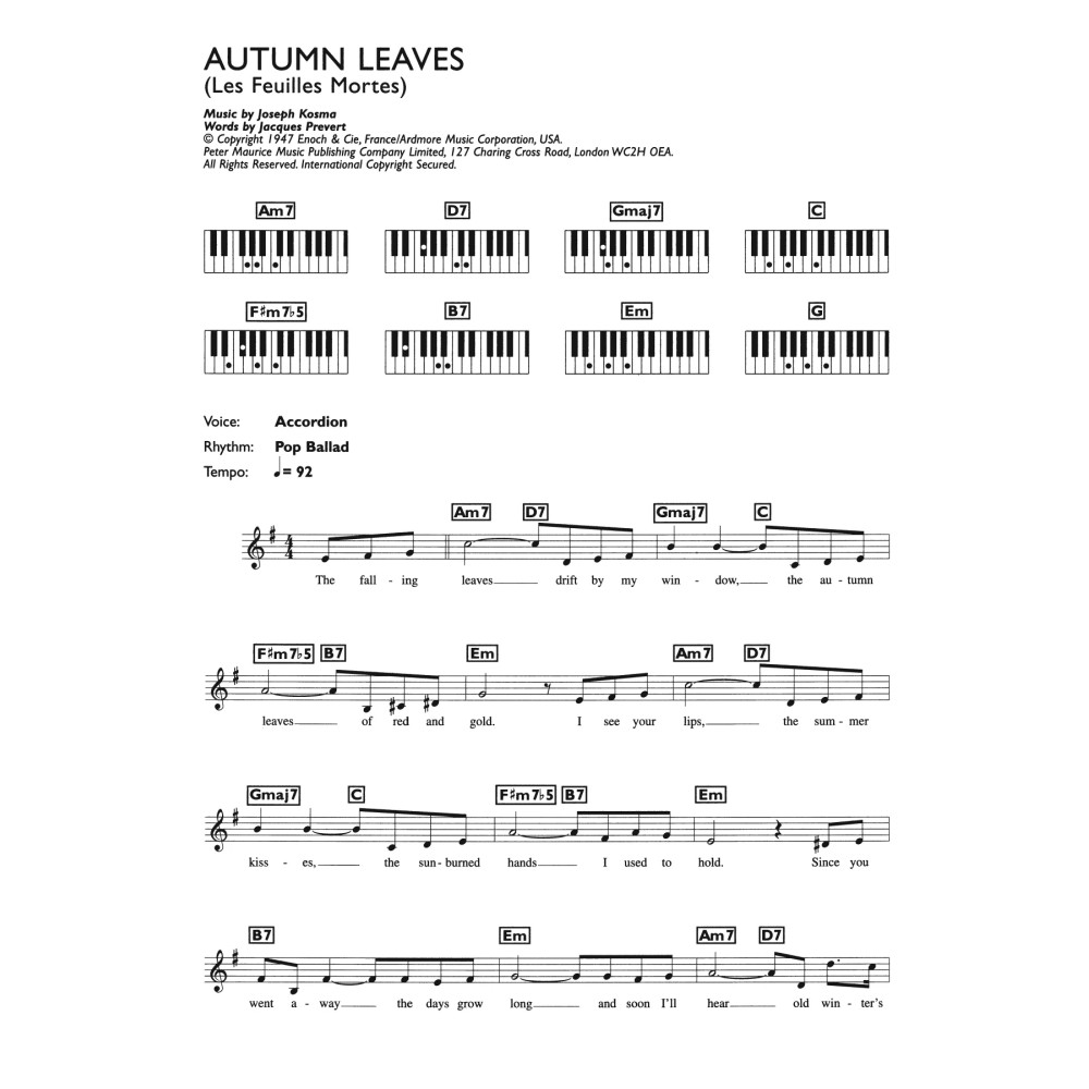 Autumn Leaves (Les Feuilles Mortes)
