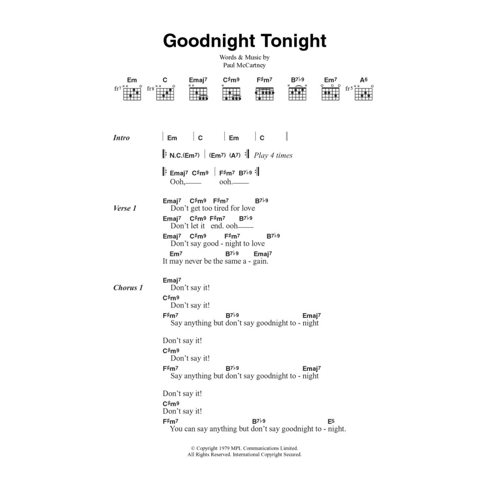 Goodnight Tonight