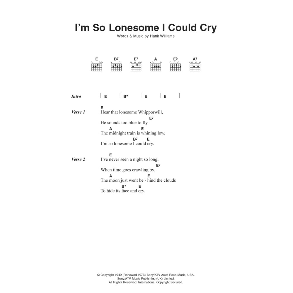 I'm So Lonesome I Could Cry