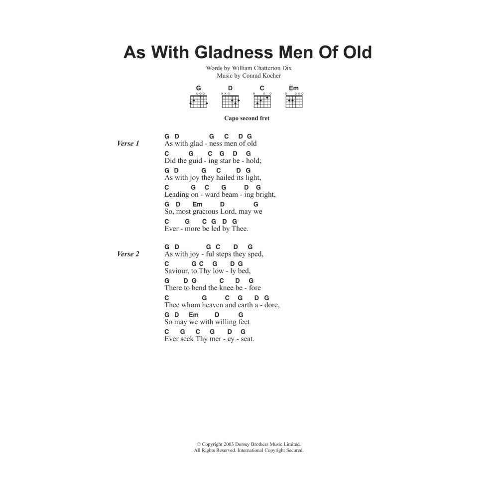 As With Gladness Men Of Old
