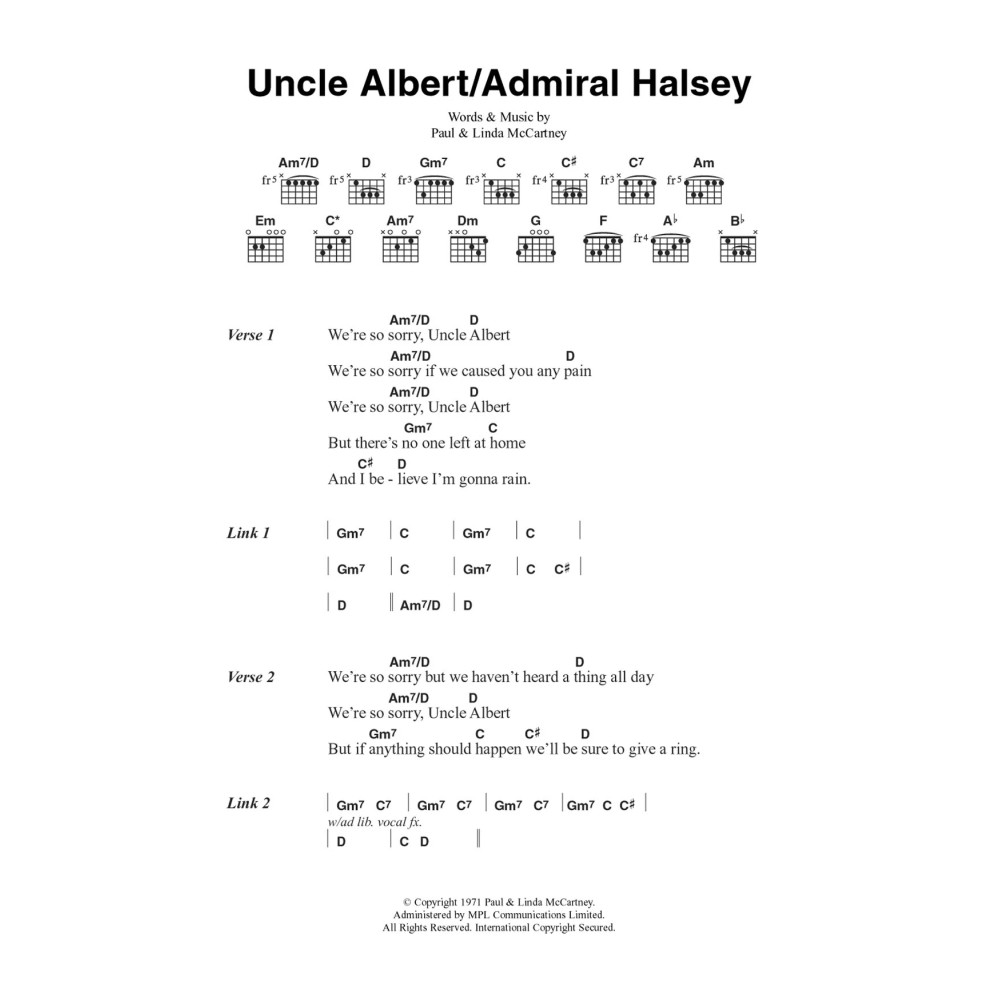 Uncle Albert/Admiral Halsey
