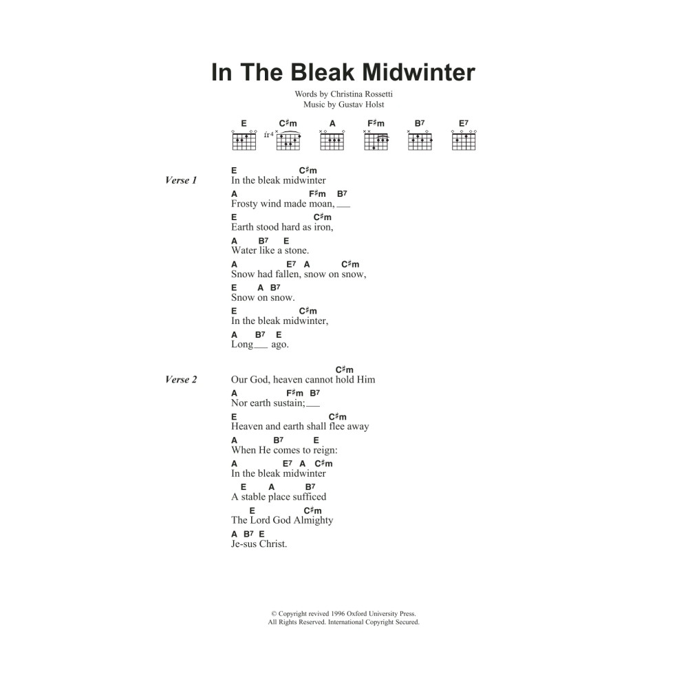 In The Bleak Midwinter