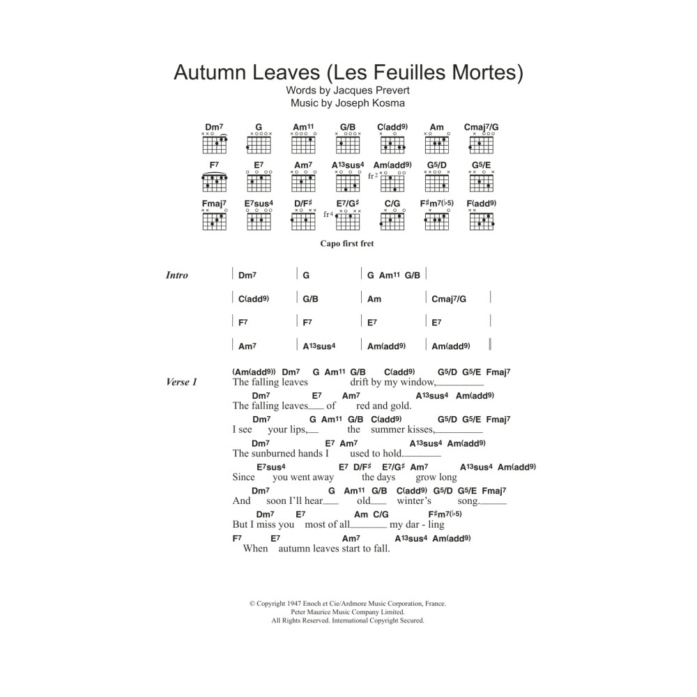 Autumn Leaves (Les Feuilles Mortes)
