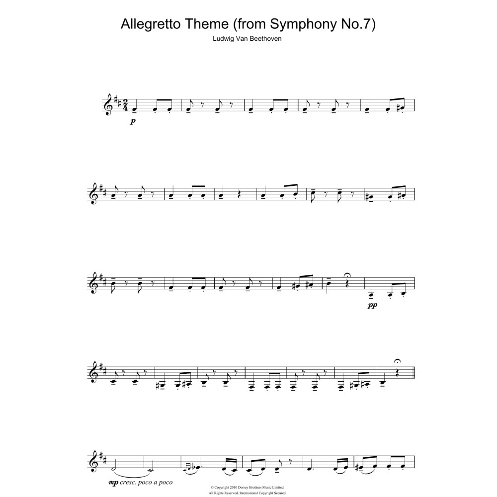 Allegretto Theme (from Symphony No. 7)