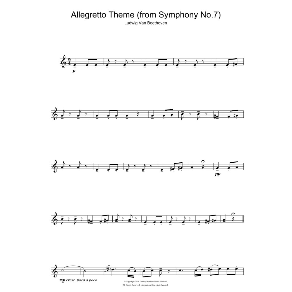 Allegretto Theme (from Symphony No. 7)