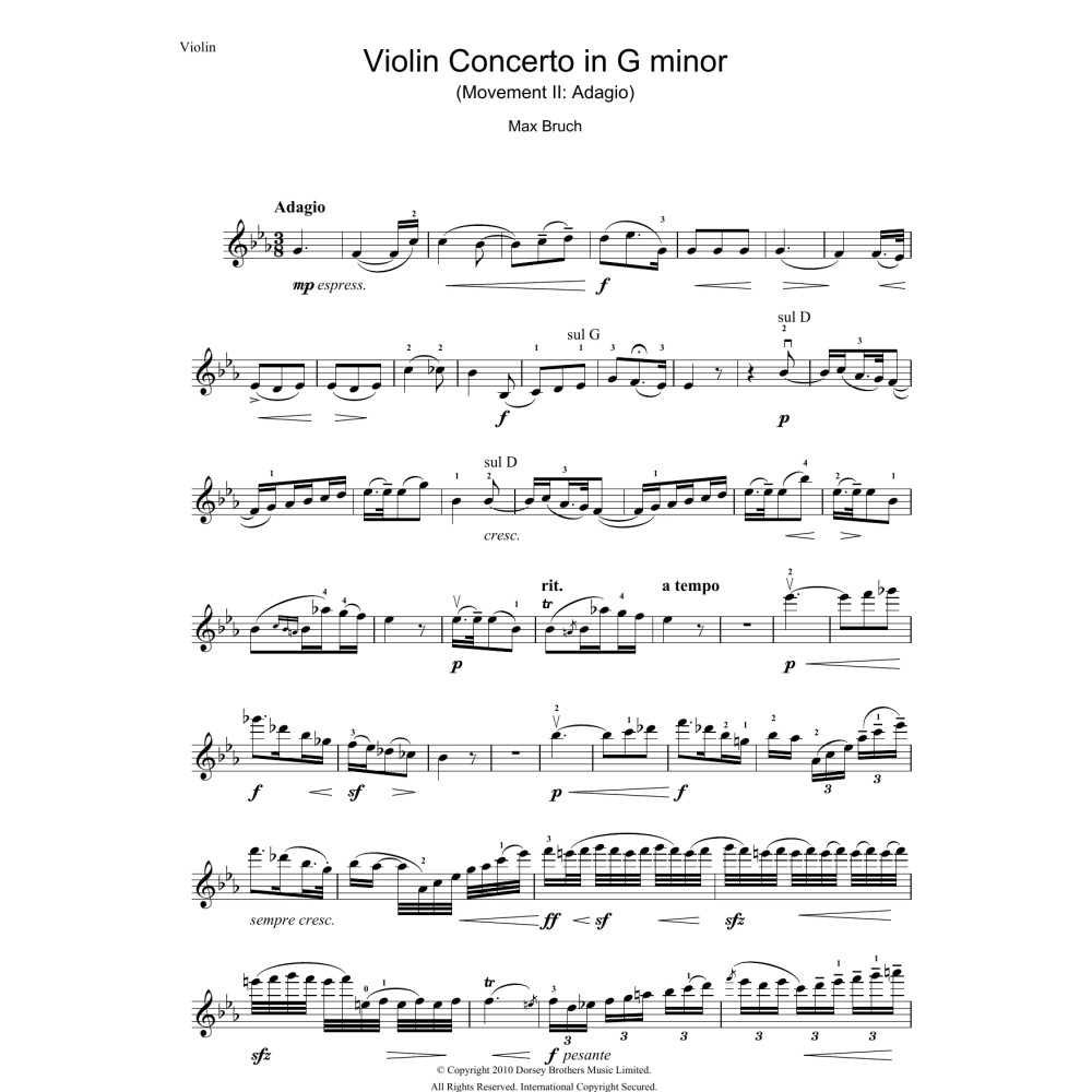 Violin Concerto No.1 In G Minor (2nd Movement)