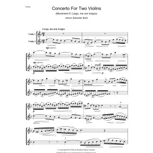 Concerto for Two Violins (2nd Movement: Largo ma non Troppo)