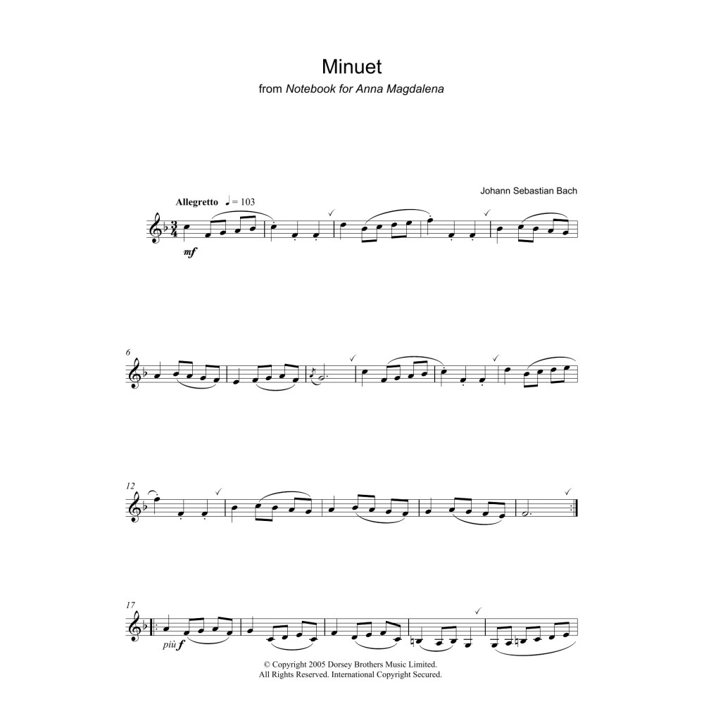 Minuet in G Major (from The Anna Magdalena Notebook)