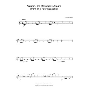 Autumn (from The Four Seasons), 3rd Movement