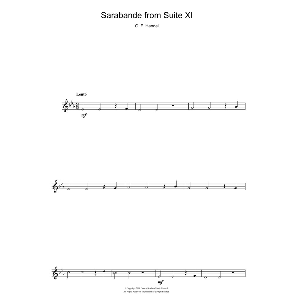 Sarabande (from Suite XI)