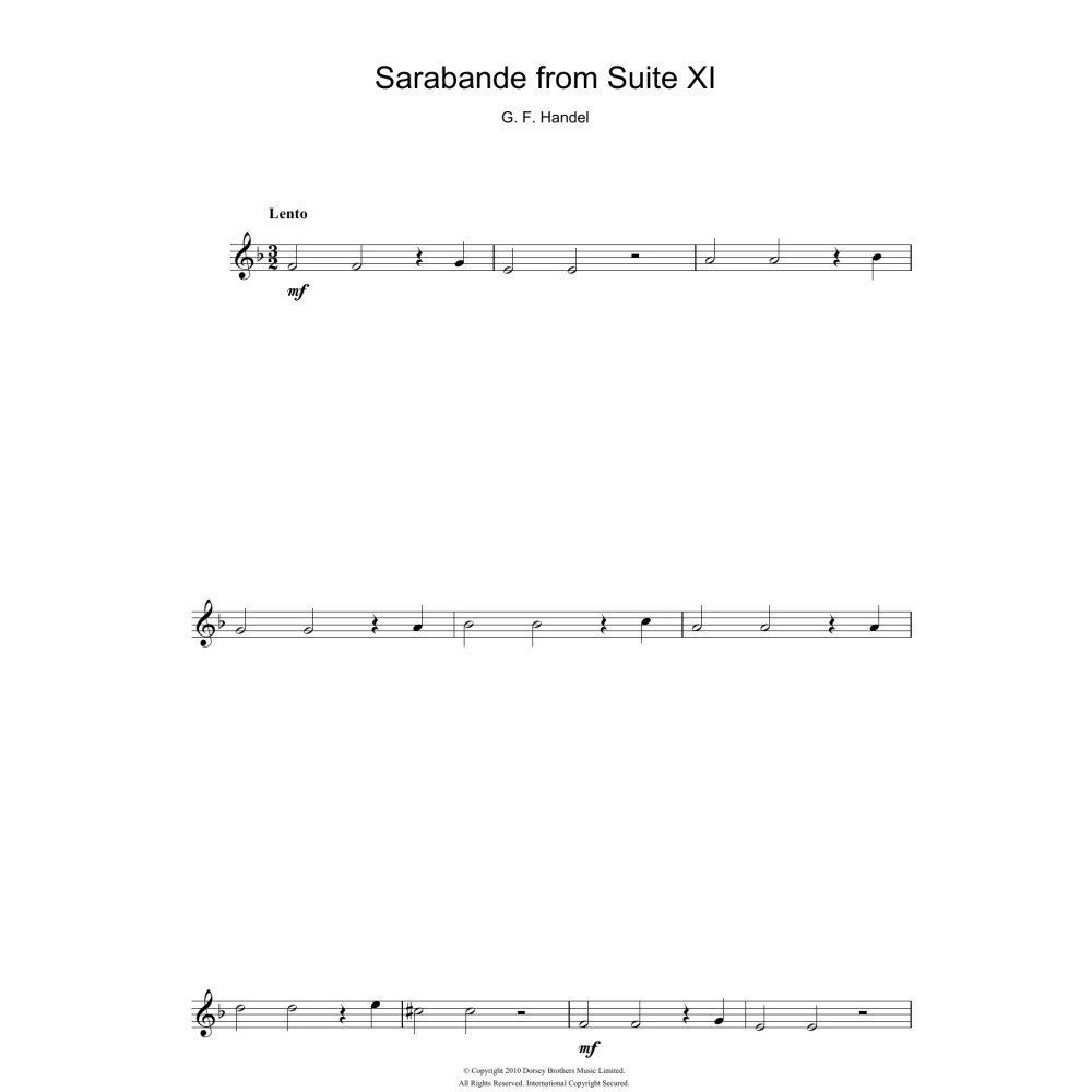 Sarabande (from Suite XI)