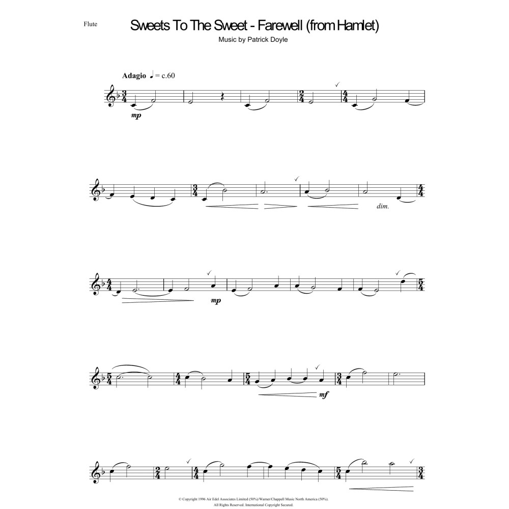 Sweets To The Sweet - Farewell (from Hamlet)