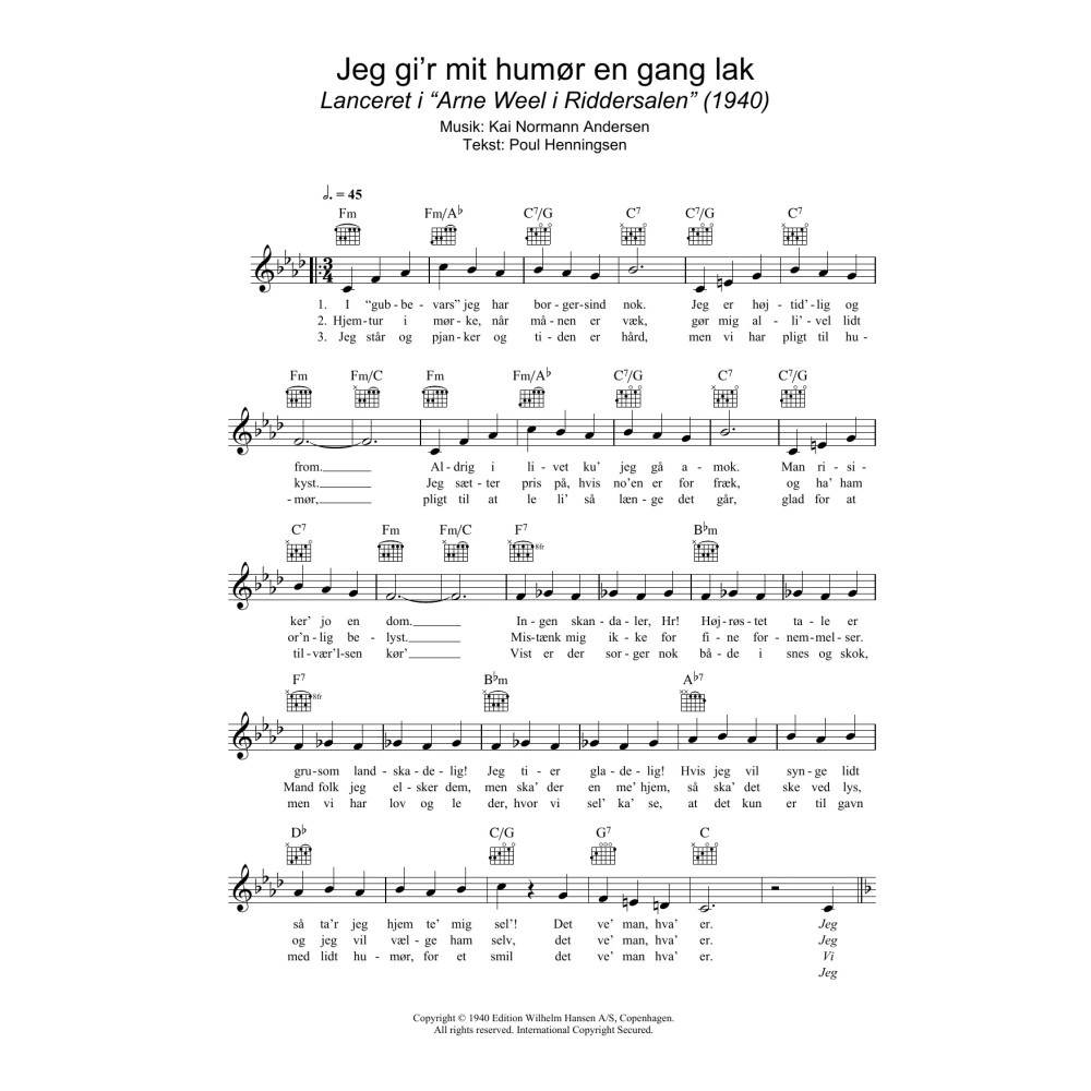 Jeg Gi'r Mit Humor En Gang Lak