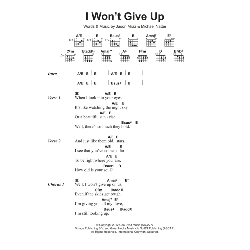 I Won't Give Up