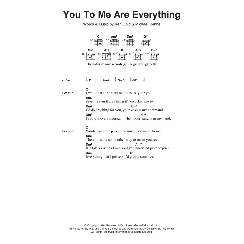 You To Me Are Everything