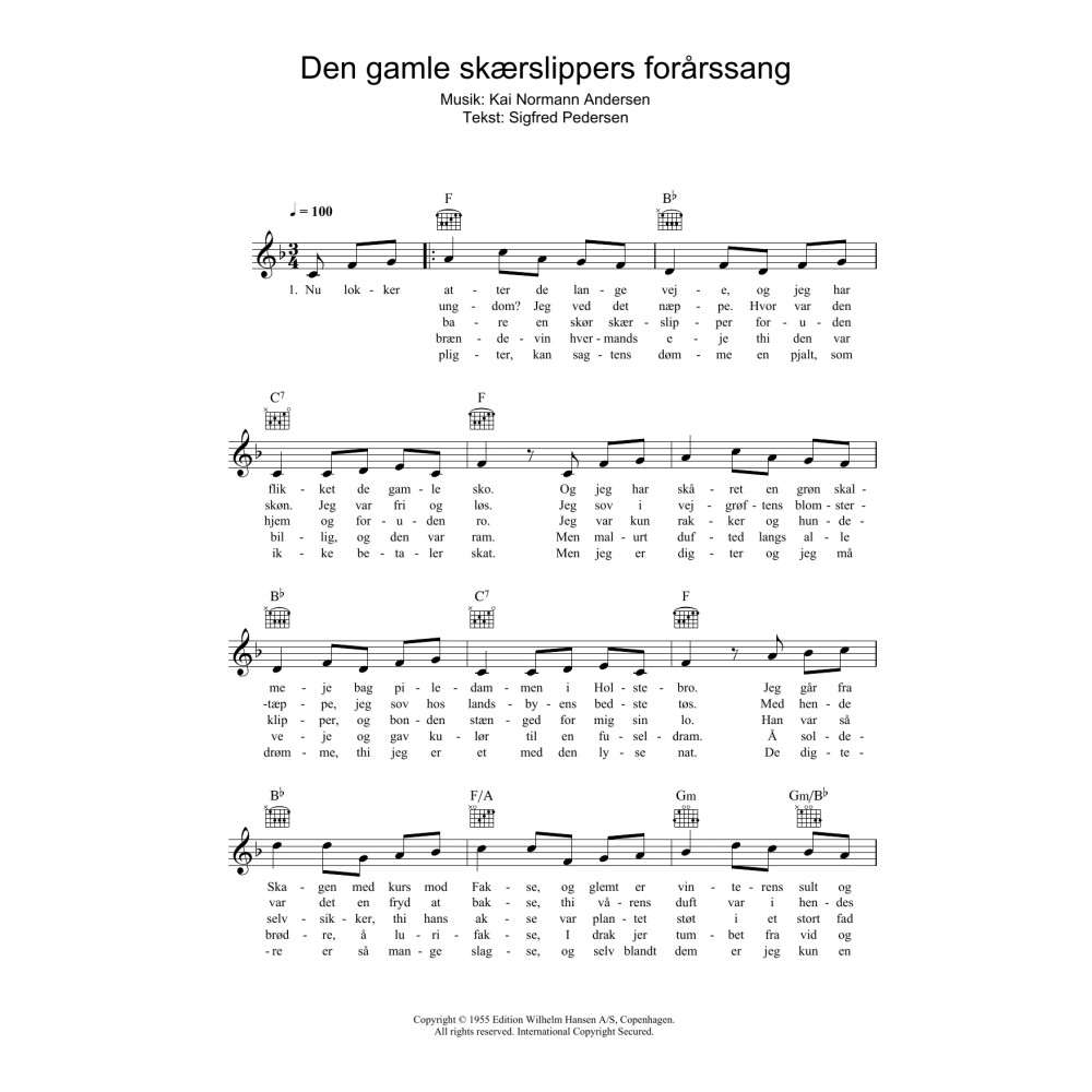 Den Gamle Skaerslippers Fararssang