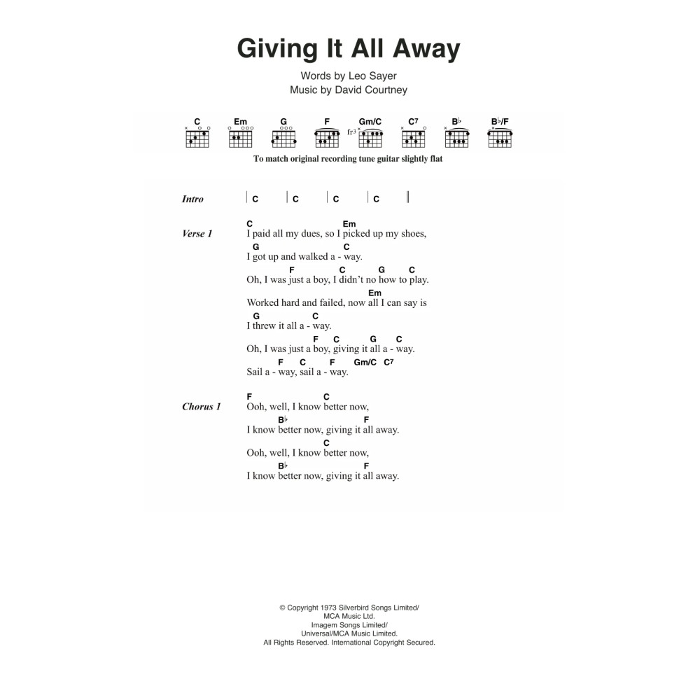 Giving It All Away