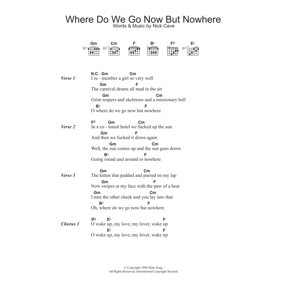 Where Do We Go Now But Nowhere