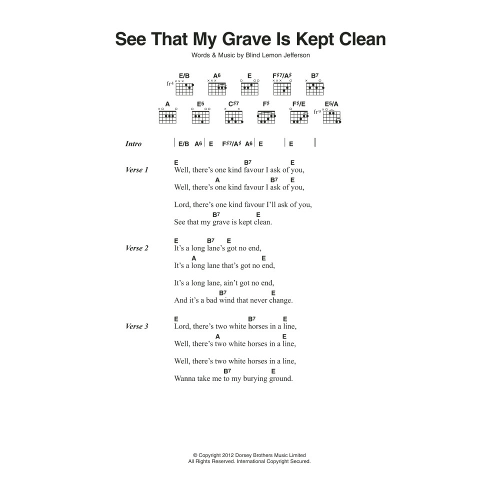 See That My Grave Is Kept Clean