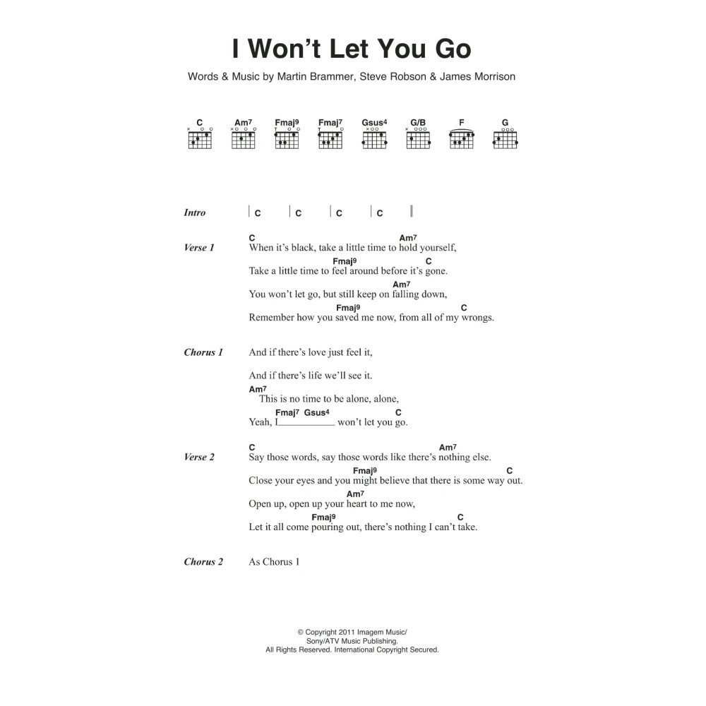 I Won't Let You Go