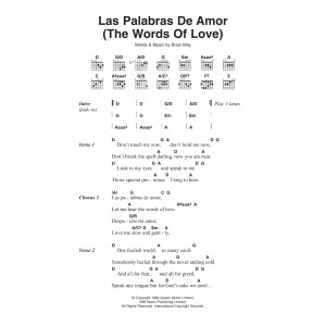 Las Palabras De Amor (The Words Of Love)