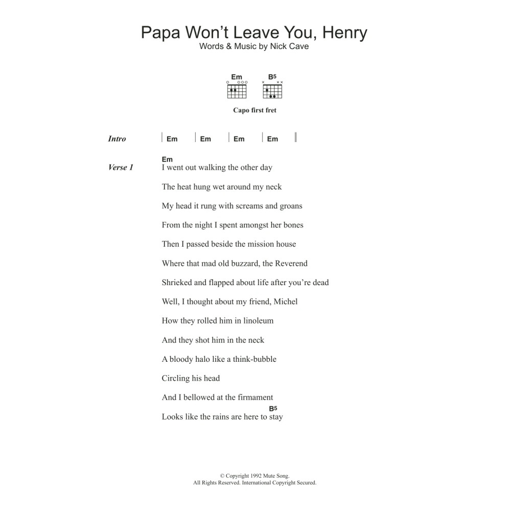 Papa Won't Leave You Henry